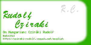 rudolf cziraki business card